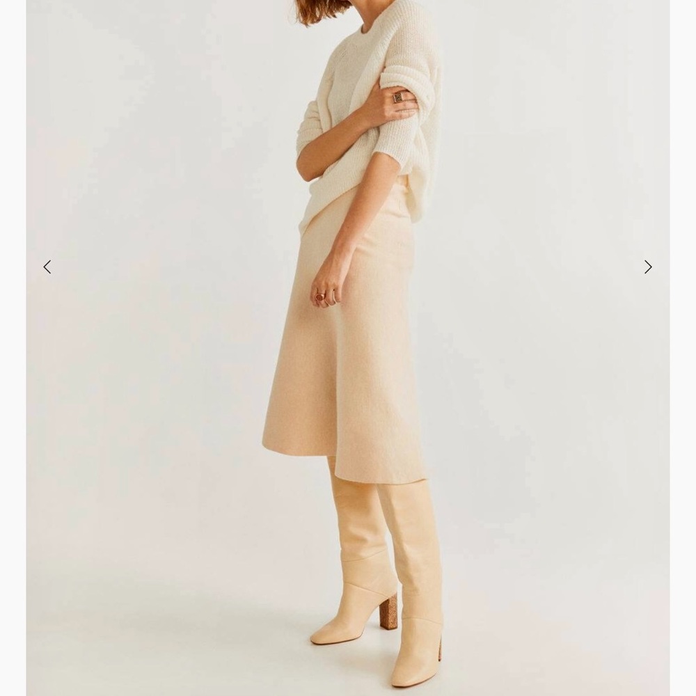 Mango leather tall high-leg boots Size US 9/EUR 41